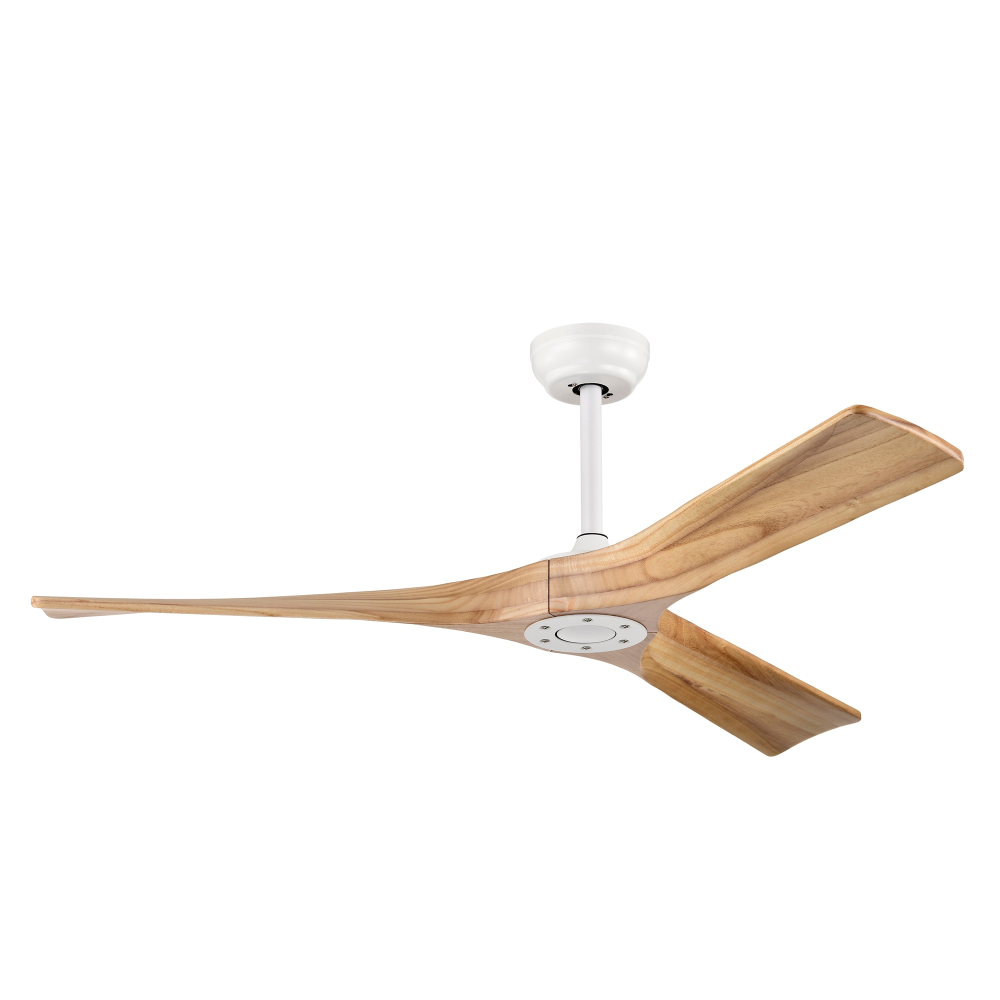 SINOFURN SYB570113WT 52-in Outdoor White with Finished Blades Ceiling Fan Without Light - Remote Included ( 3 -Blade )