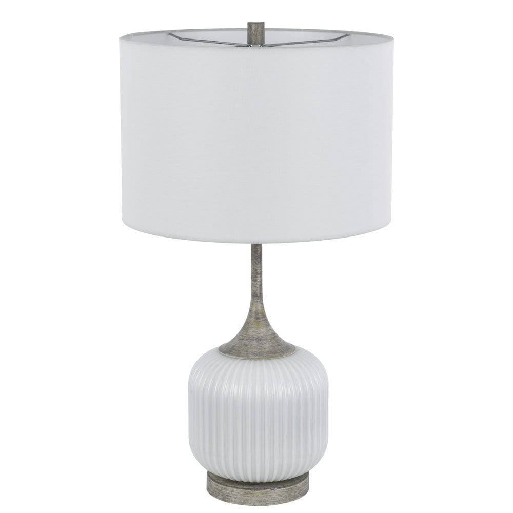 Cal Lighting 150W 3 way Palmyra metal/glass table lamp. Sold in pairs