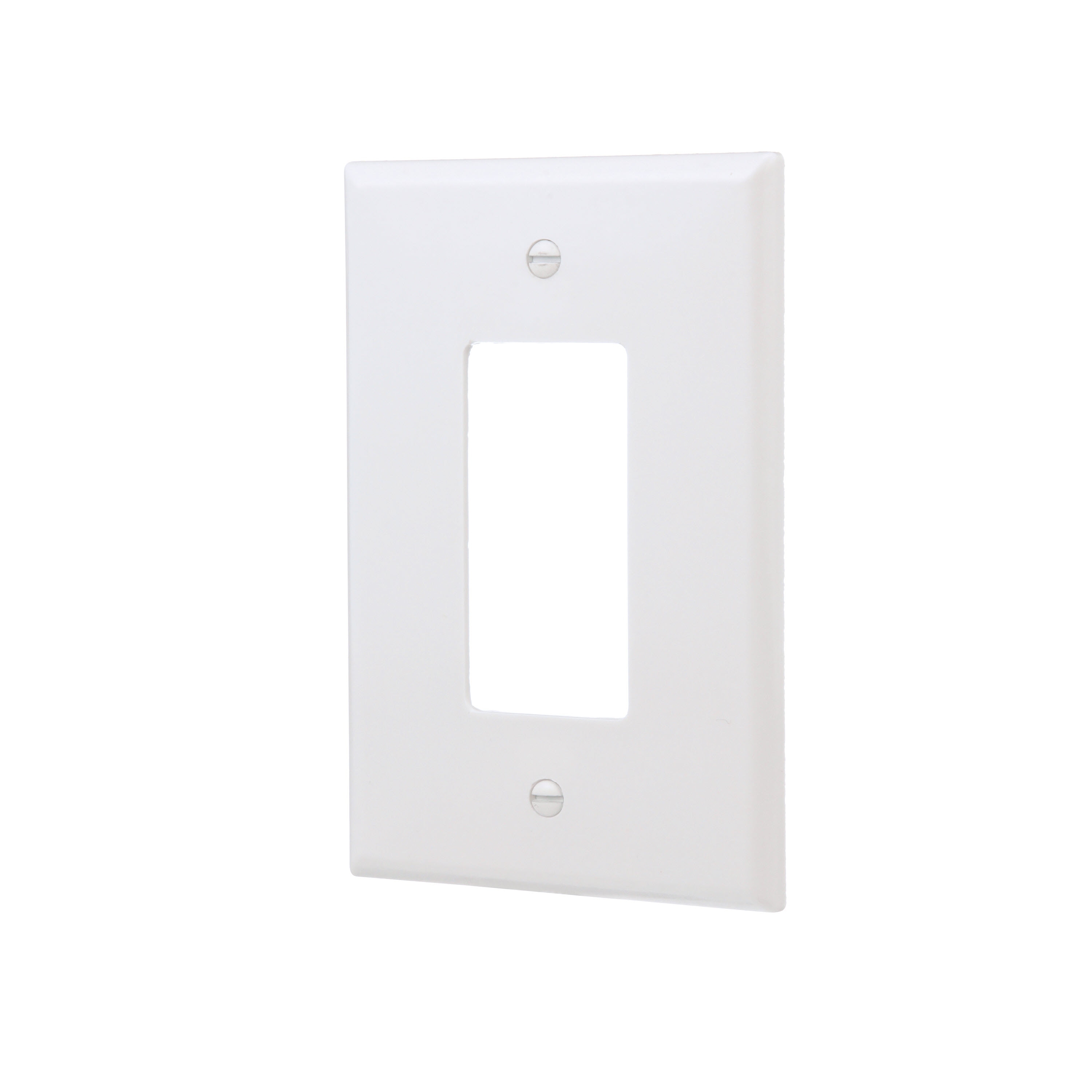 Eaton 1-Gang Jumbo Size White Thermoplastic Indoor Decorator Wall Plate ...