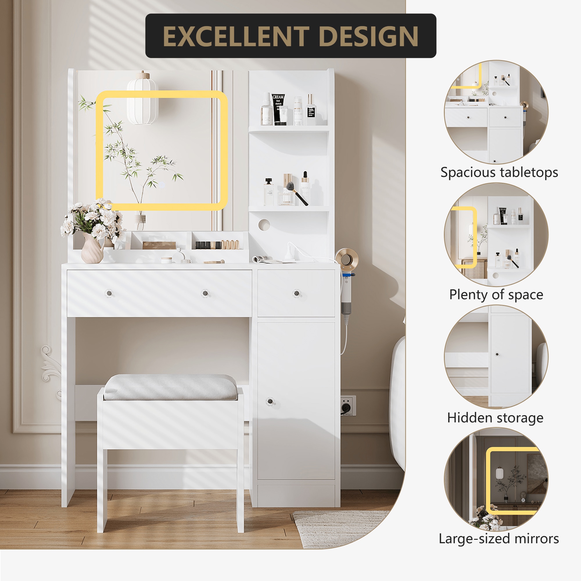 Qeetex SUN-PHO-339J8K5P Bedroom-Vanities - View #3