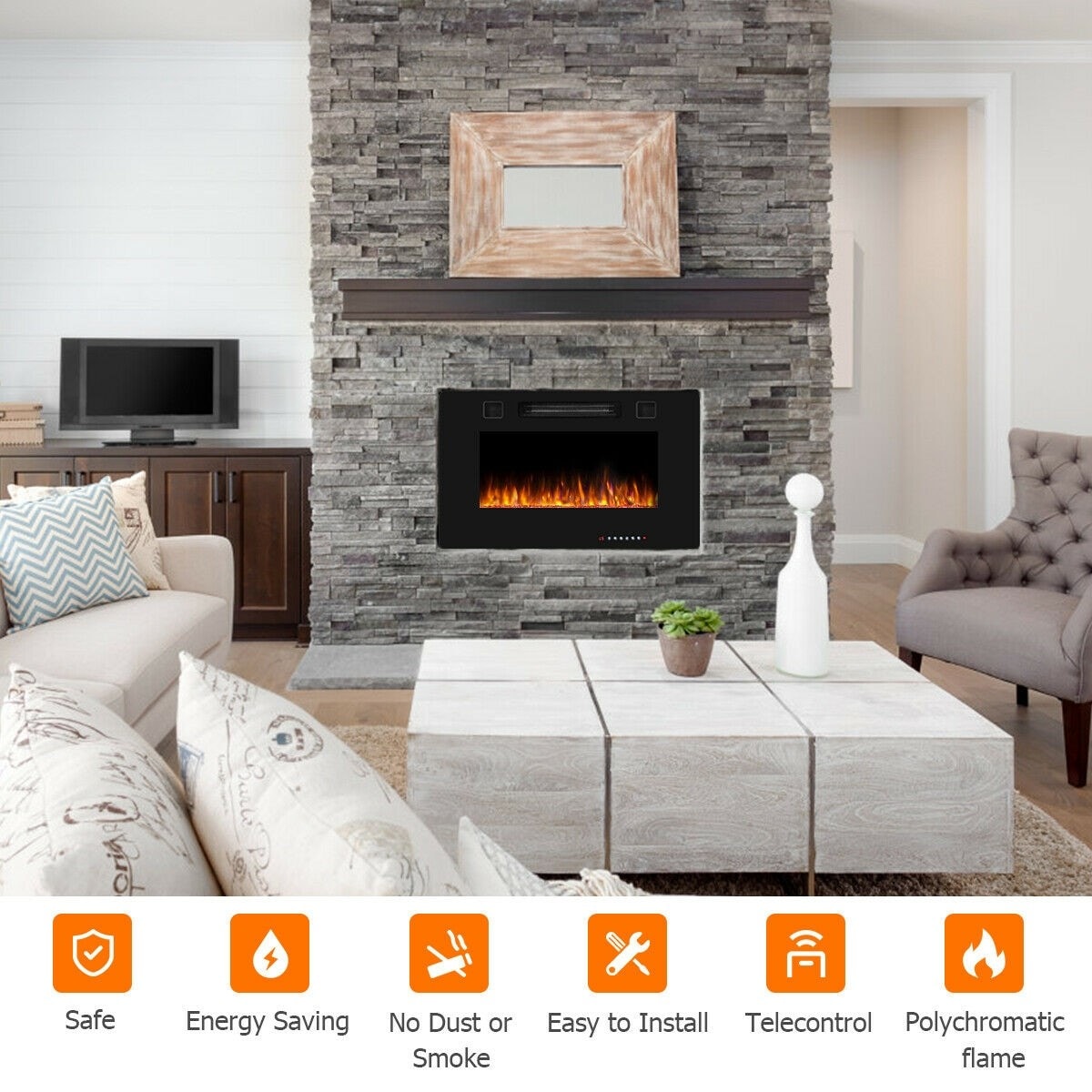 Clihome CWCH-EPA24702 Electric-Fireplaces - View #4