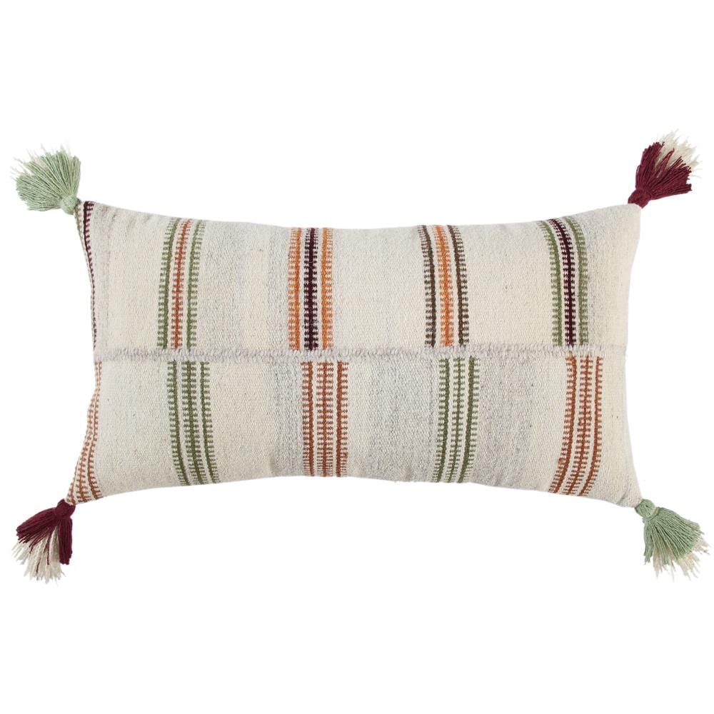Rizzy Home T17768 Poly filled pillow 14-in x 26-in Multi Rectangular Indoor Decorative Pillow