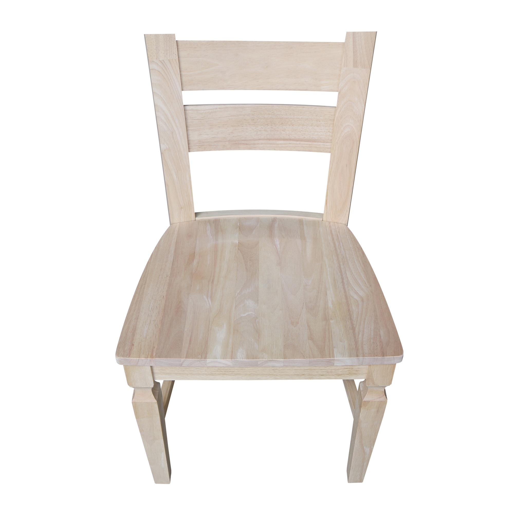 Vista Unfinished Solid Parawood High Ladderback Chair Set