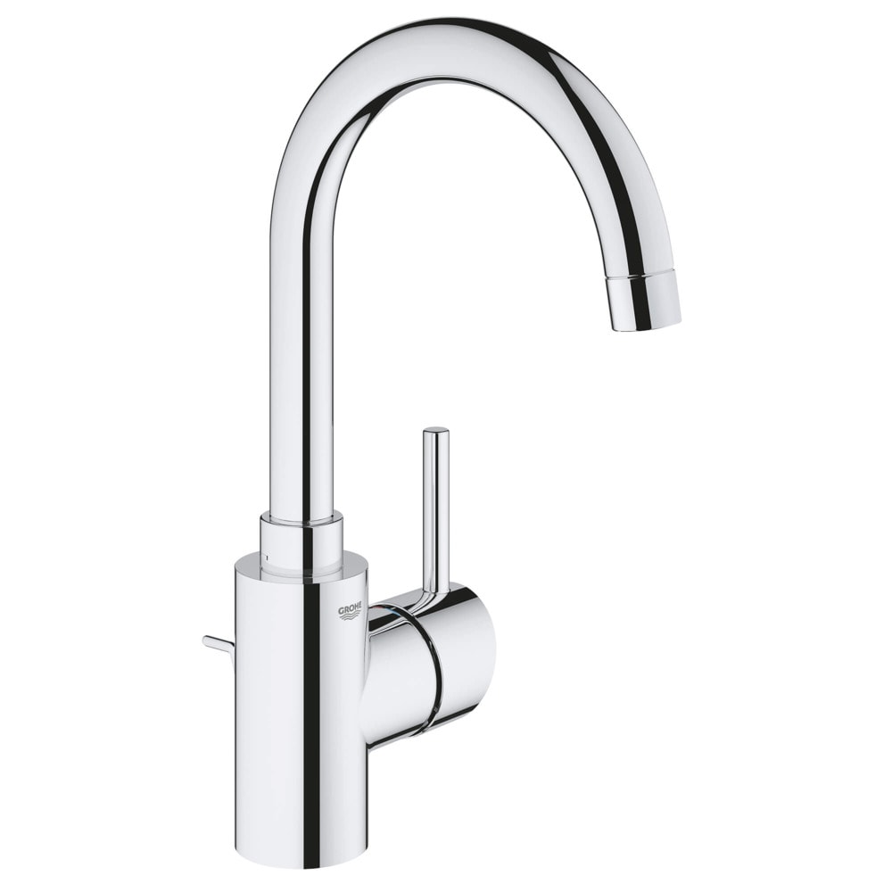 GROHE - Starlight Chrome Single hole 1-handle Swivel Bathroom Sink Faucet with Drain