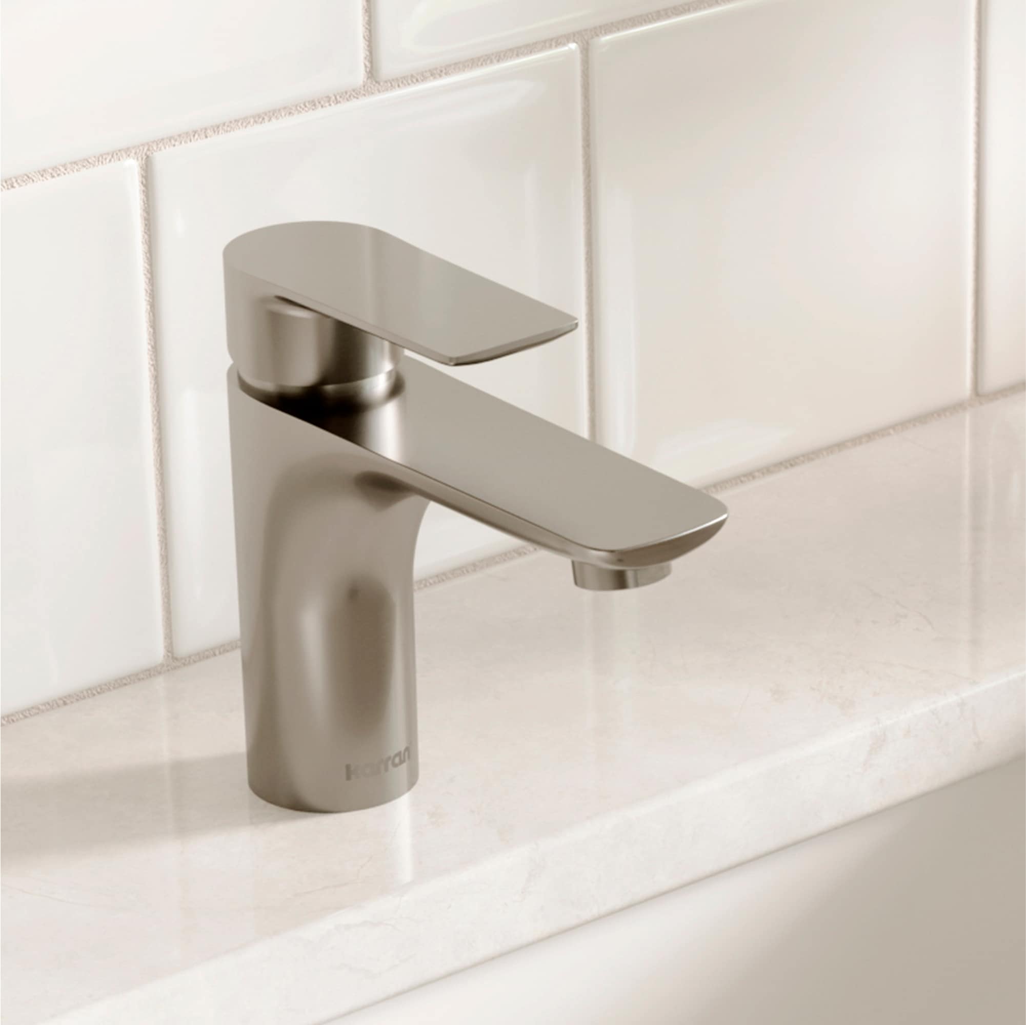 Karran Kayes Stainless Steel Single Hole 1-Handle Bathroom Sink Faucet ...