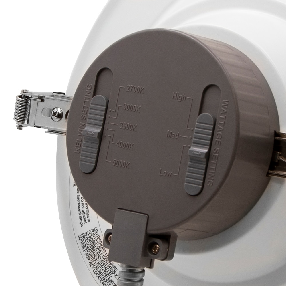 White Aluminum 10-Inch Recessed LED Downlight for Indoor/Outdoor Use