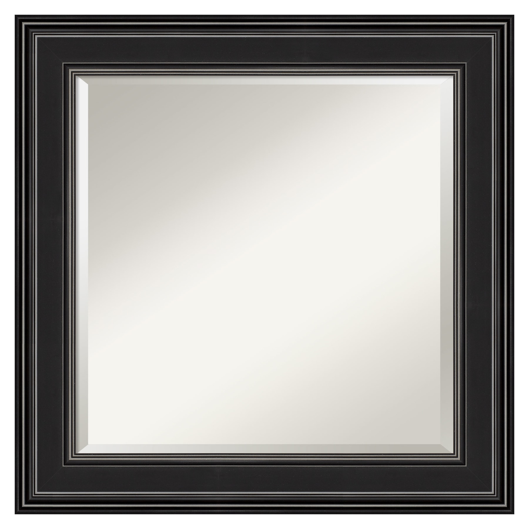 Amanti Art DSW4593563 Ridge 25.75-Inches x 25.75-Inches Framed Square Bathroom Vanity Mirror ( Satin Black )