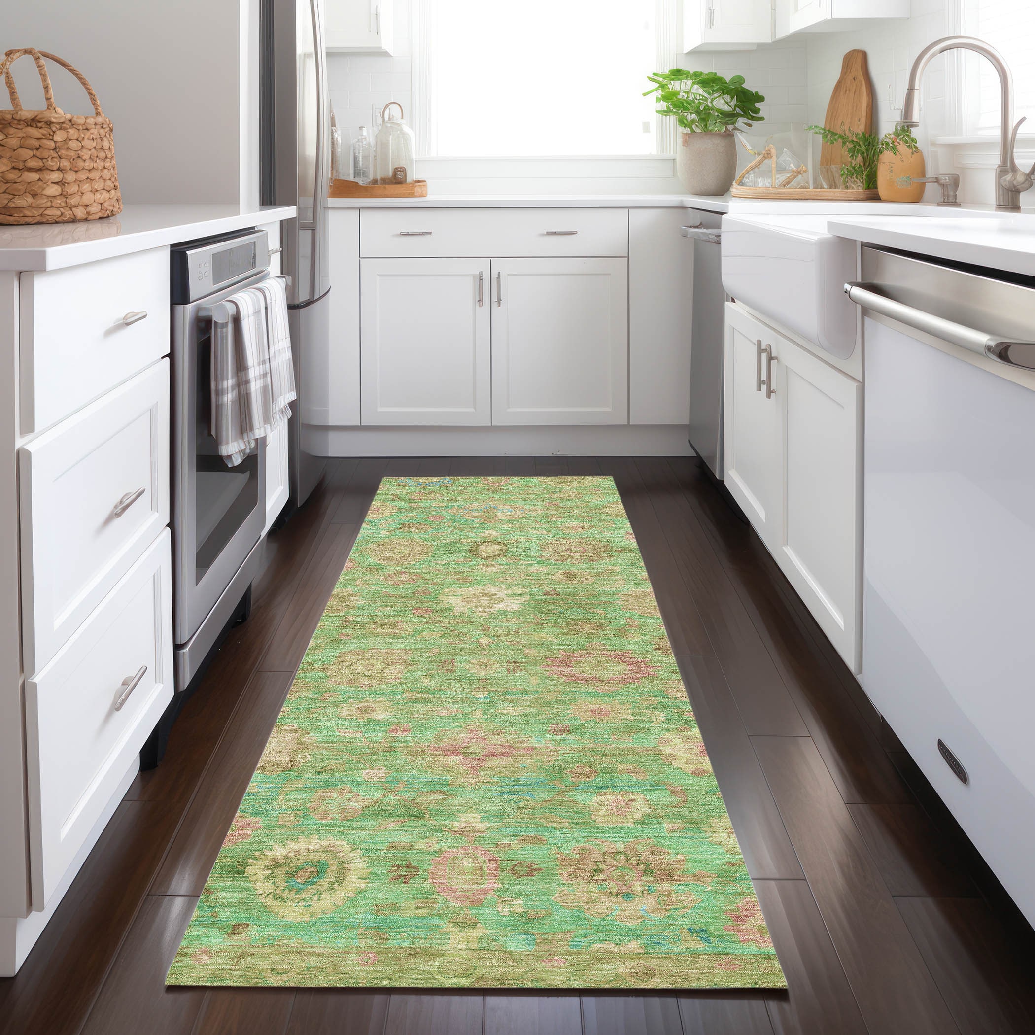 Addison Rugs ACN1770LM2X8 Chantille ACN1770LM 2 x 7 (ft) Loomed Lime Rectangular Indoor/Outdoor Machine washable Pet Friendly Area rug