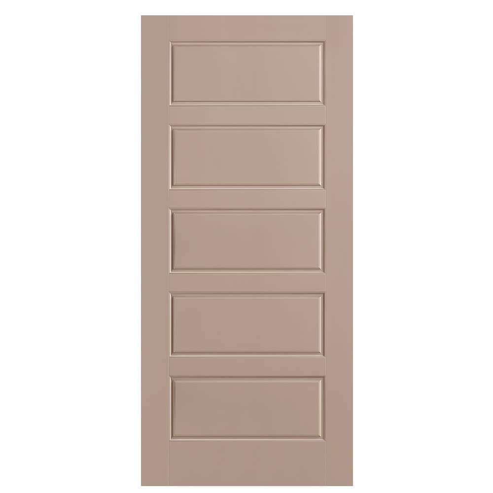 Masonite 1444567 Riverside 36-in x 80-in Sandpiper 5-panel equal Smooth Solid core Prefinished Molded composite Slab Door