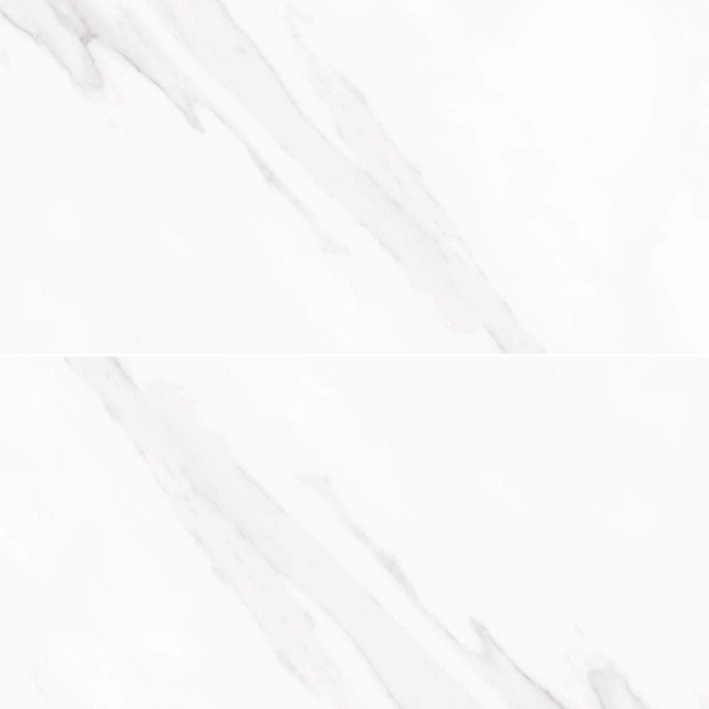 The Tile Life TELEG2448BL Delaney Blanco 24-in x 48-in Glossy Porcelain Marble Look Floor and Wall Tile (15.49-sq. ft/ Carton)