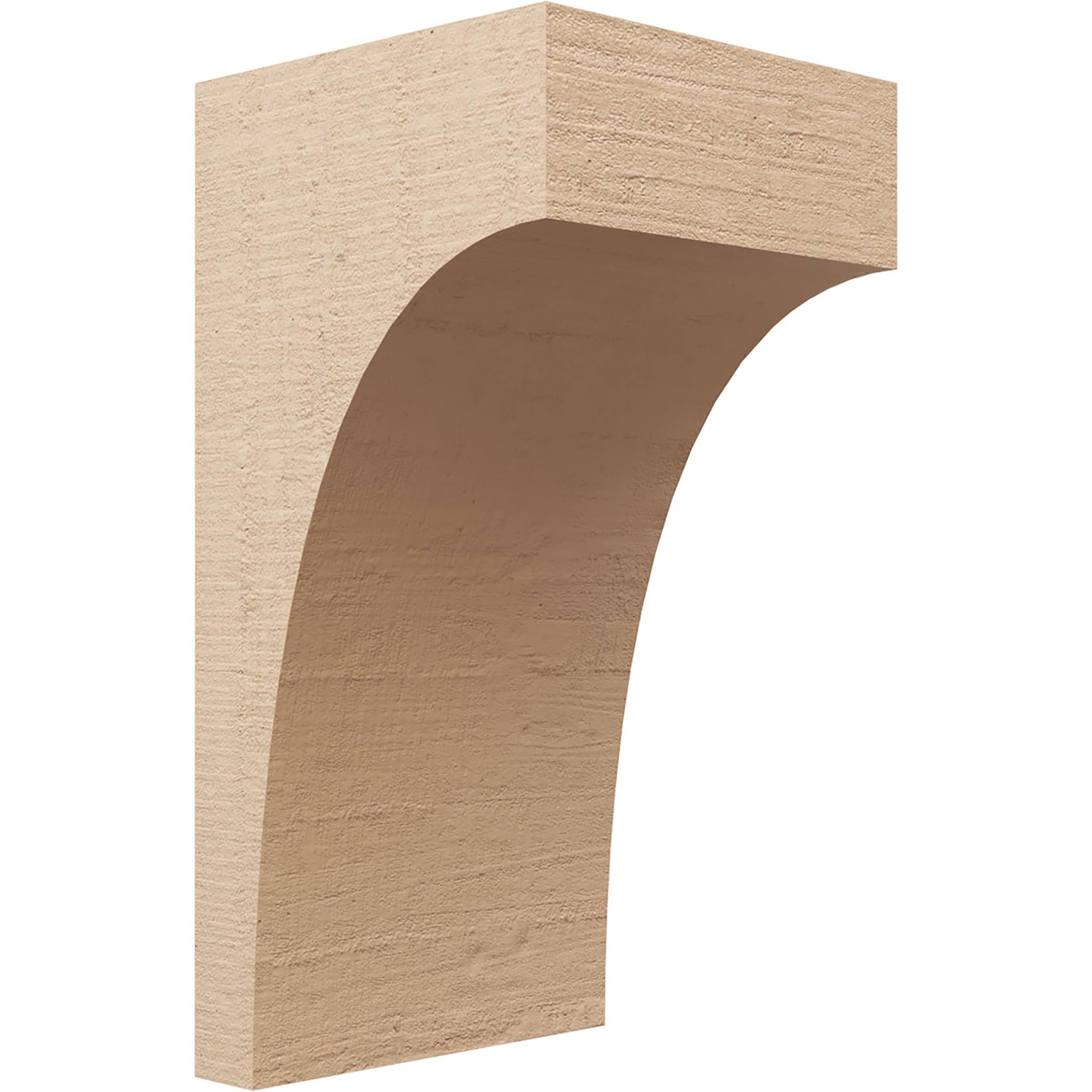 Ekena Millwork CORU12X12X24HUNRCPR 12-in x 12-in x 24-in Rough Cedar Woodgrain TimberThane Primed Urethane Paintable/Stainable Corbel