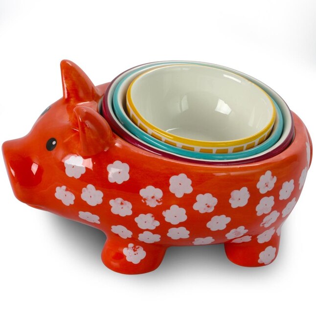 Life on the Farm 4-Piece Pig Shape Figural Measuring Cup Set Life on the Farm 4-Piece Pig Shape Figural Measuring Cup Set