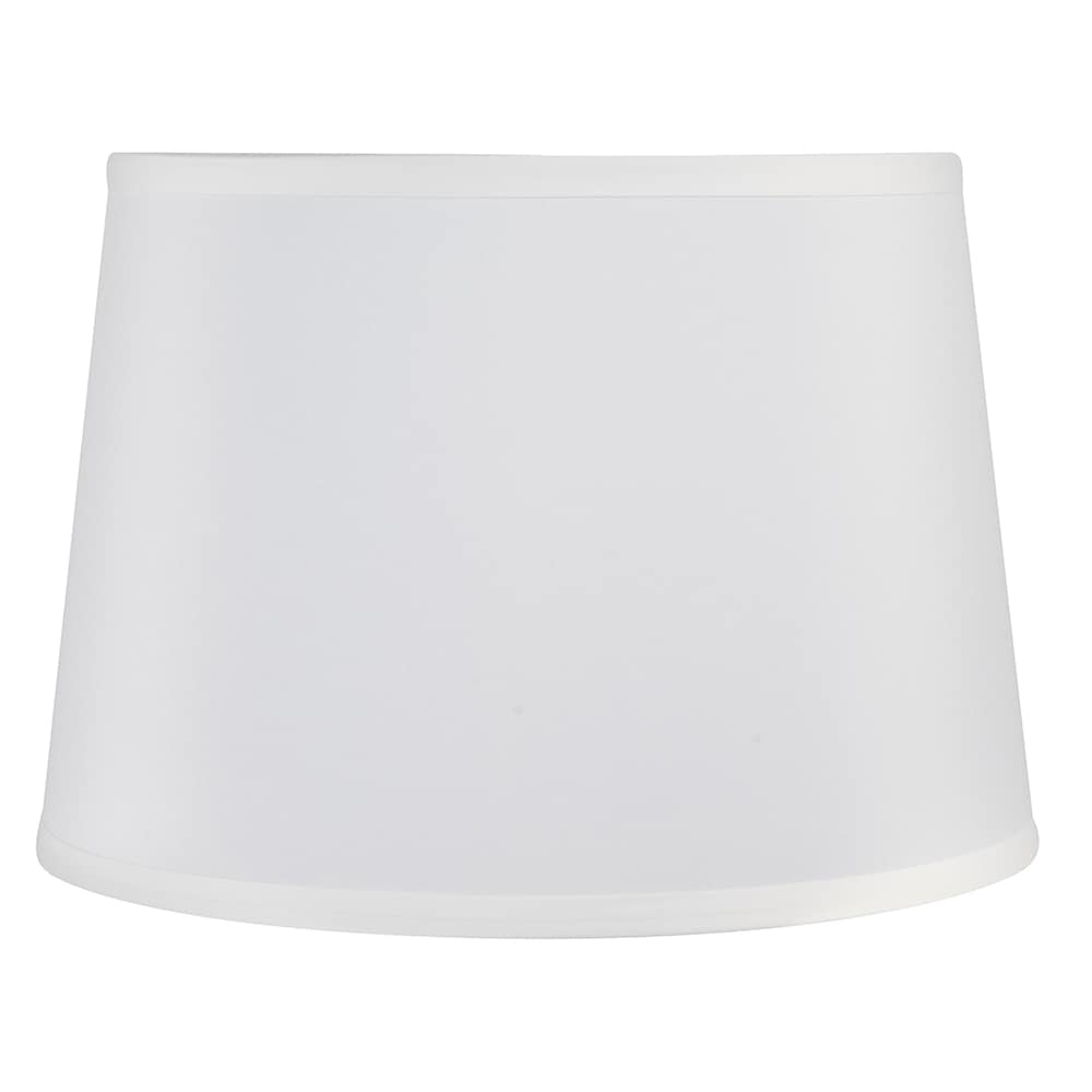 White Fabric Drum Lamp Shade, 9 Inch Height Drum Lamp Shade