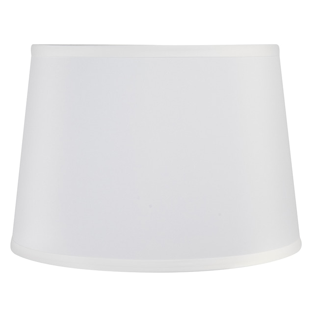 White Fabric Drum Lamp Shade, What Is A Drum Light Shade