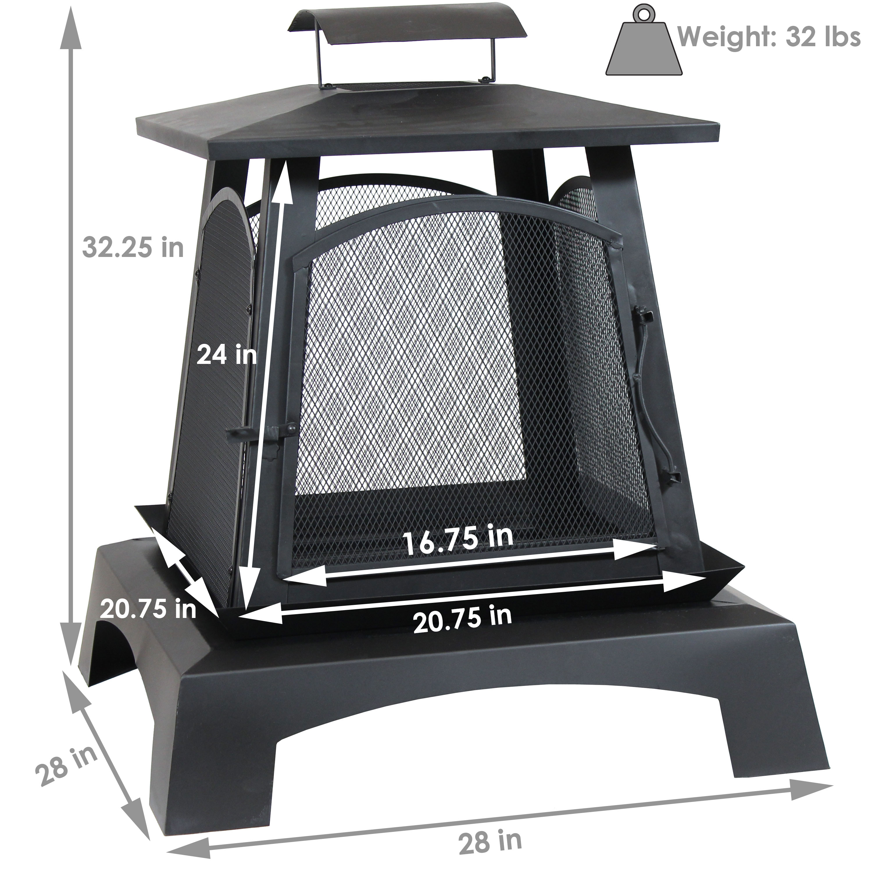 Sunnydaze Decor KF-499 Outdoor-Woodburning-Chimineas - View #6