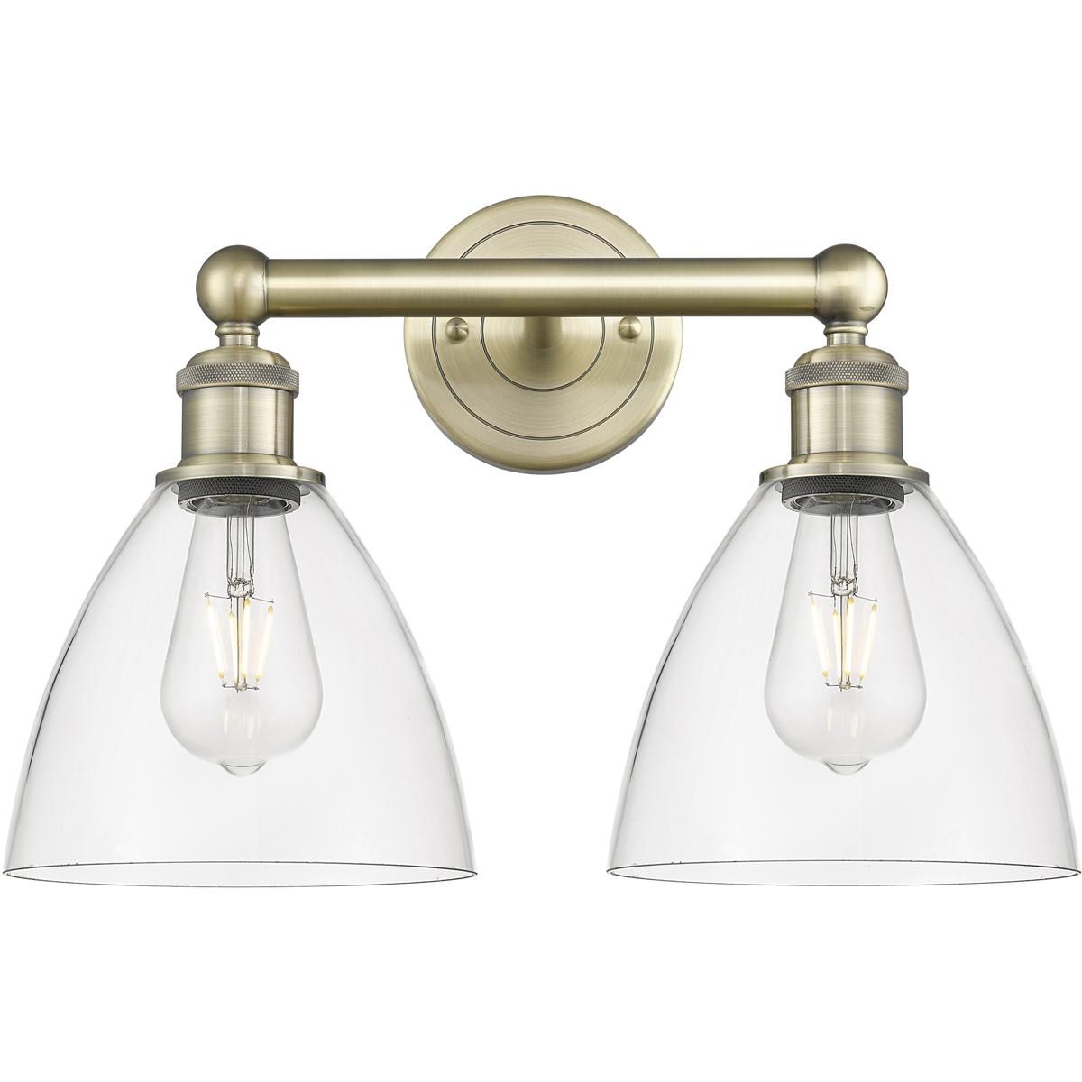 Innovations Lighting -  616-2W-AB-GBD-752 Bristol Glass Bathroom Vanity Light Antique Brass