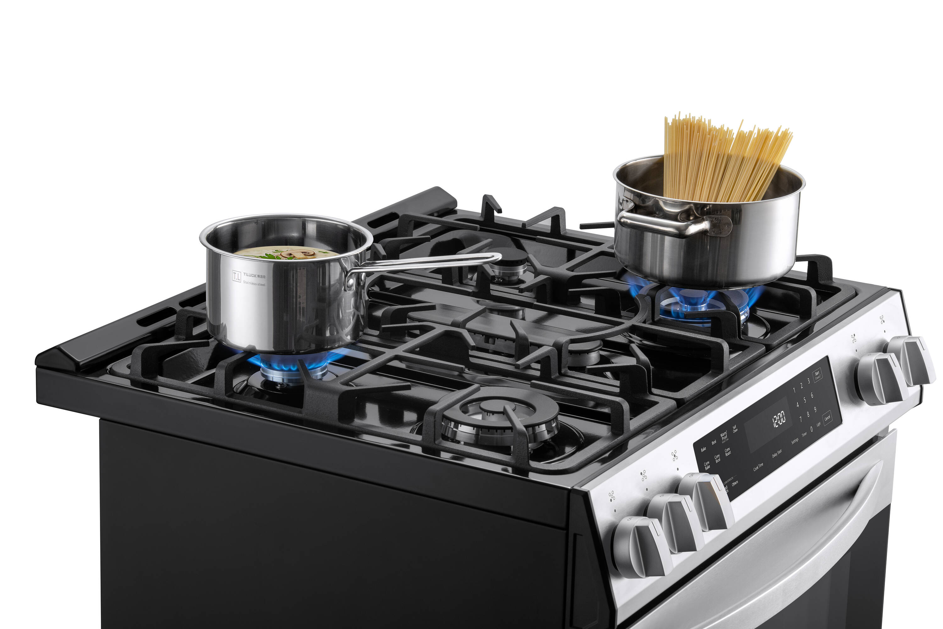 30-inch Stainless Steel Freestanding Gas Range with Convection and Self-Cleaning