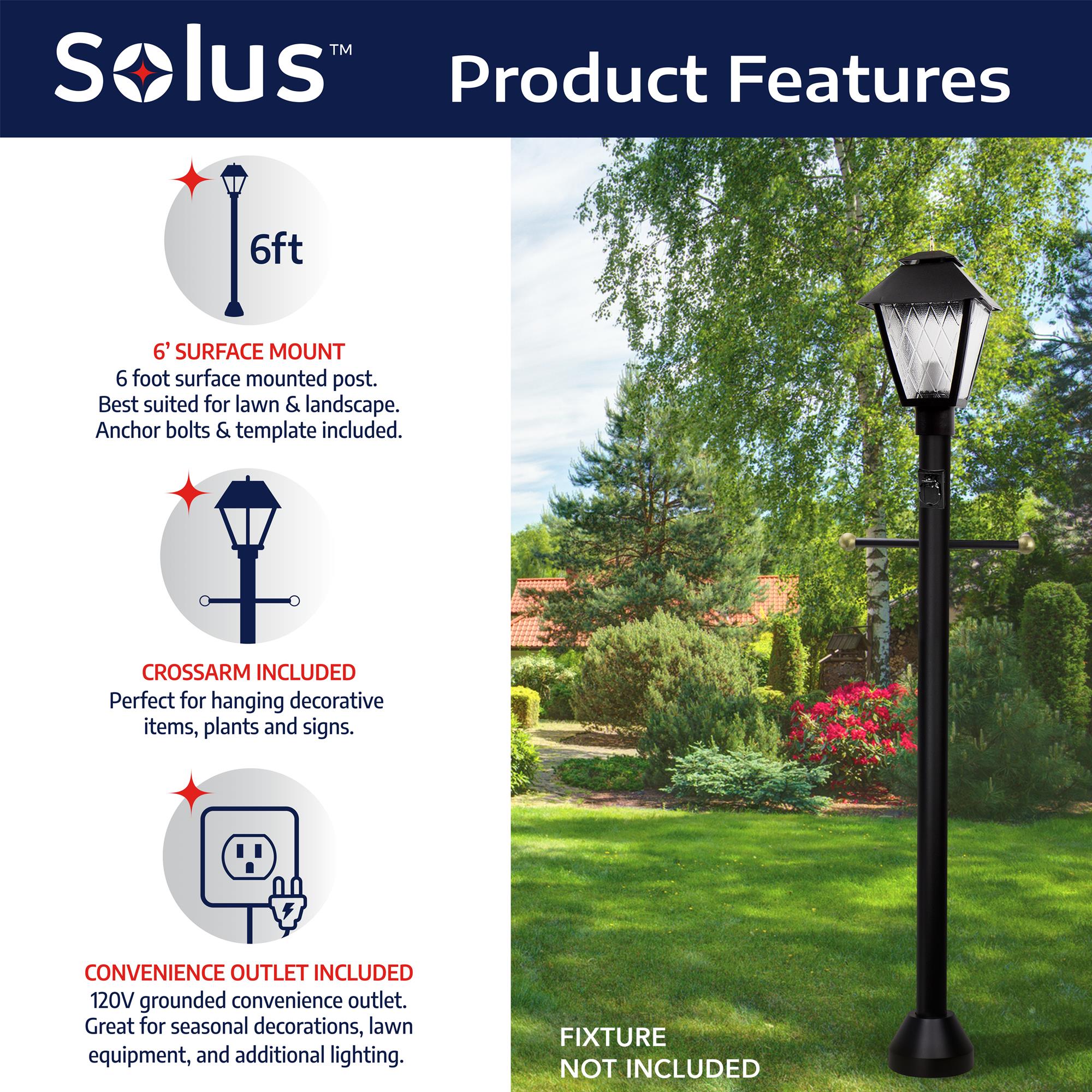 Solus SM6-CSTV-BK Post-Lights - View #3