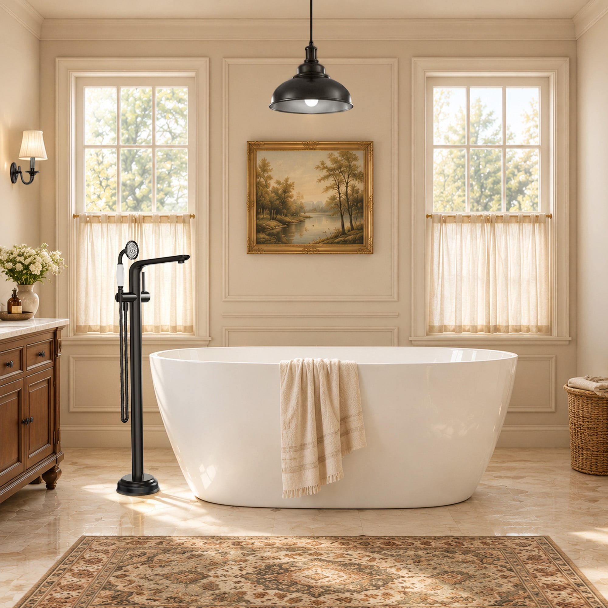 EVERSTEIN SFS-1187-BK Roman-Tub-Faucets - View #3