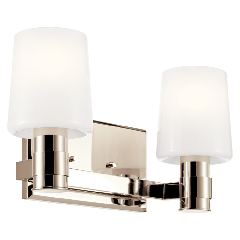 Kichler 55175PN Adani 14.5-in 2 -Light Polished Nickel Modern/contemporary Vanity light
