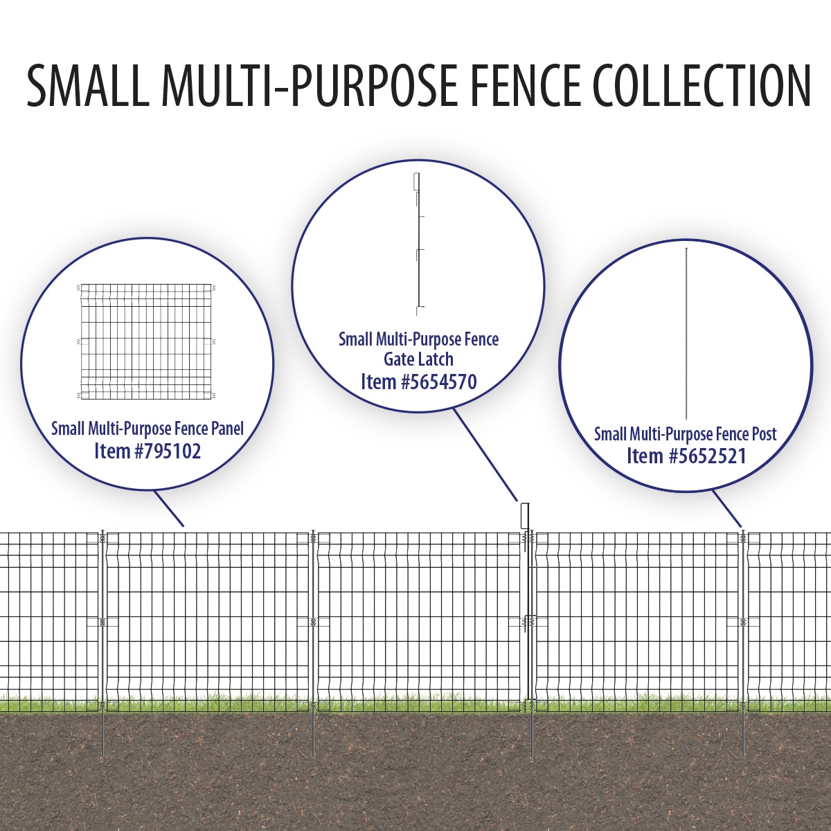 YARDLINK 3-ft H x 1-1/2-in W Powder-coated Galvanized Steel Decorative Metal No Dig Garden Fence Post