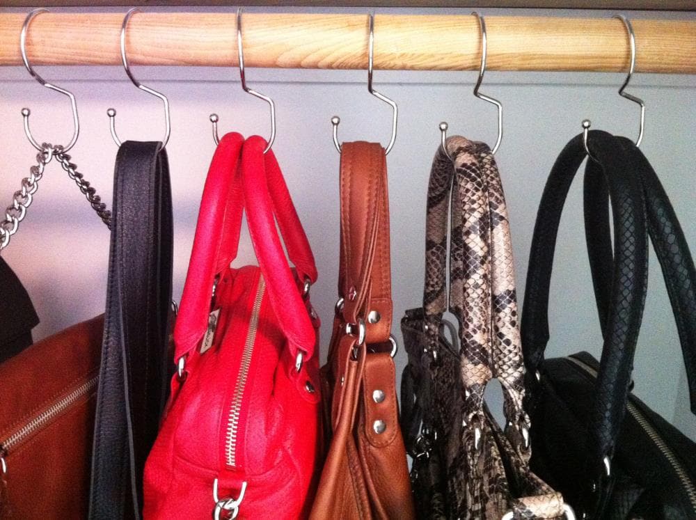 Purse organizer - Chain Bag Hanger Chain/Over door, closet rod, or wall  mounted | eBay