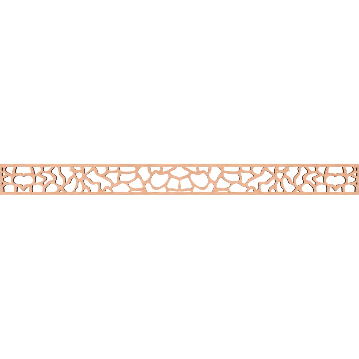 Ekena Millwork MLDB04X46ROCAL Rochester Fretwork Flat Trim 4-in x 3.87-ft Alder Brown Unfinished 2155759 Pierced Wall Panel Moulding