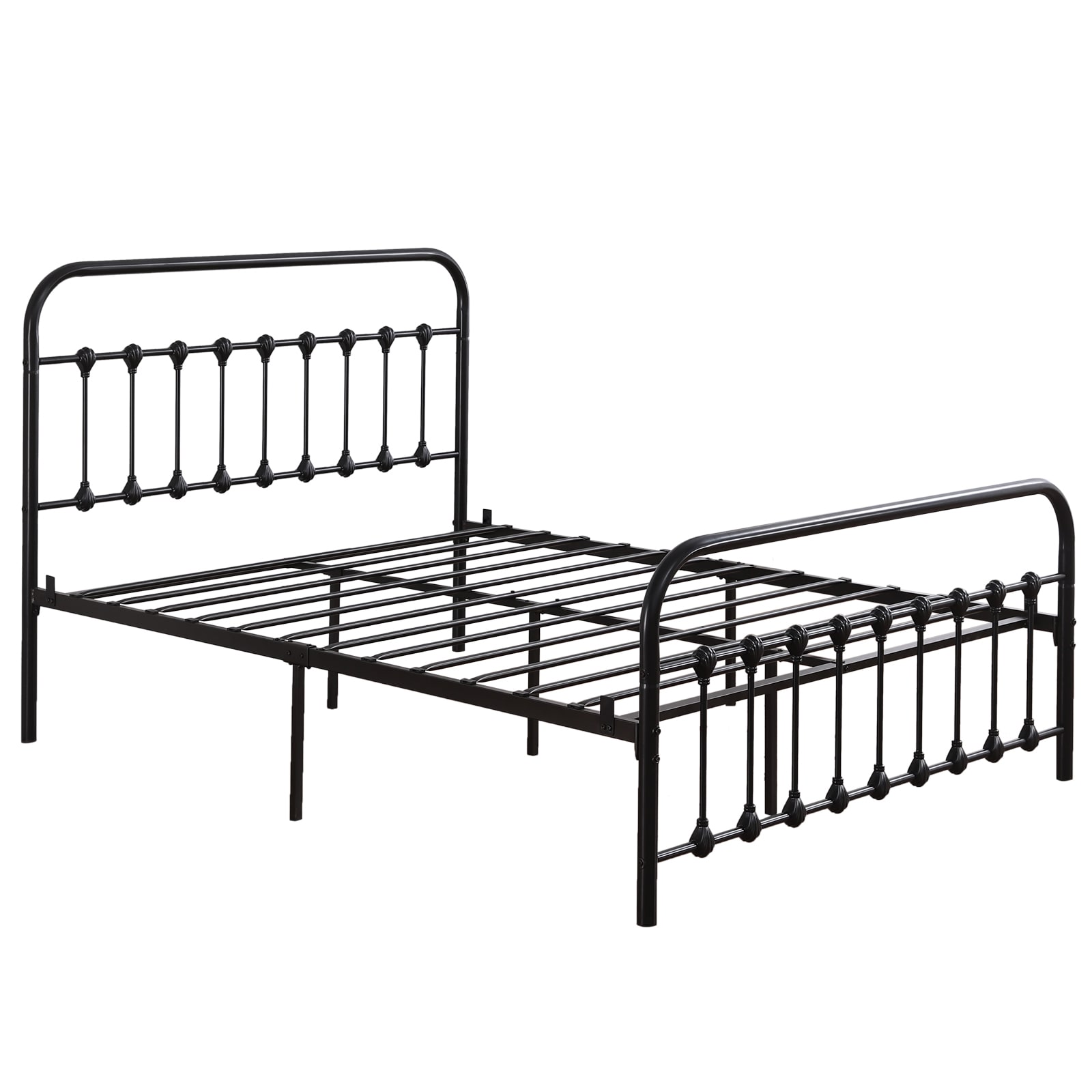 Winado Bed Frame Black Queen Metal Bed Frame in the Beds department at ...