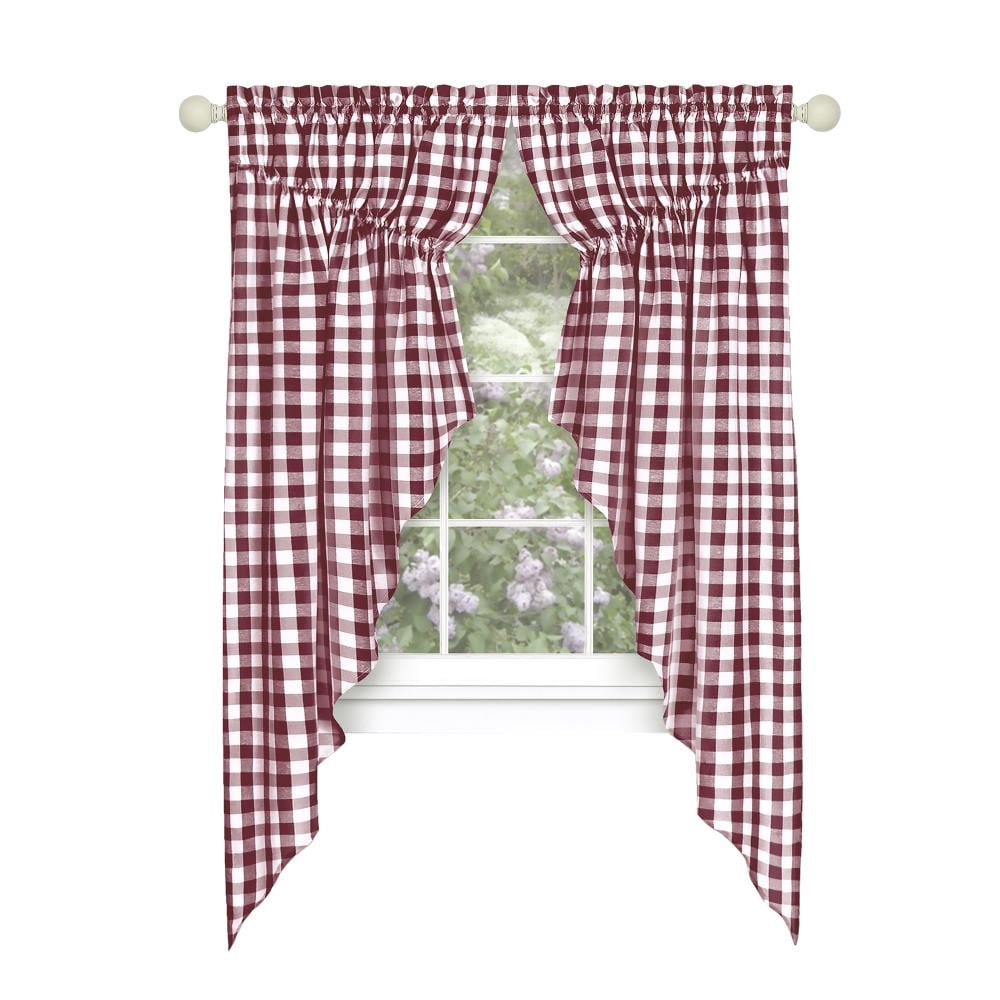 Achim 63-in Burgundy Light Filtering Rod Pocket Curtain Panel Pair