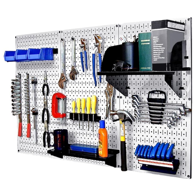 Wall Control 30 Piece Steel Pegboards Kit Actual 16 In X 32 The Pegboard Accessories Department At Com - Wall Control Pegboard Ideas