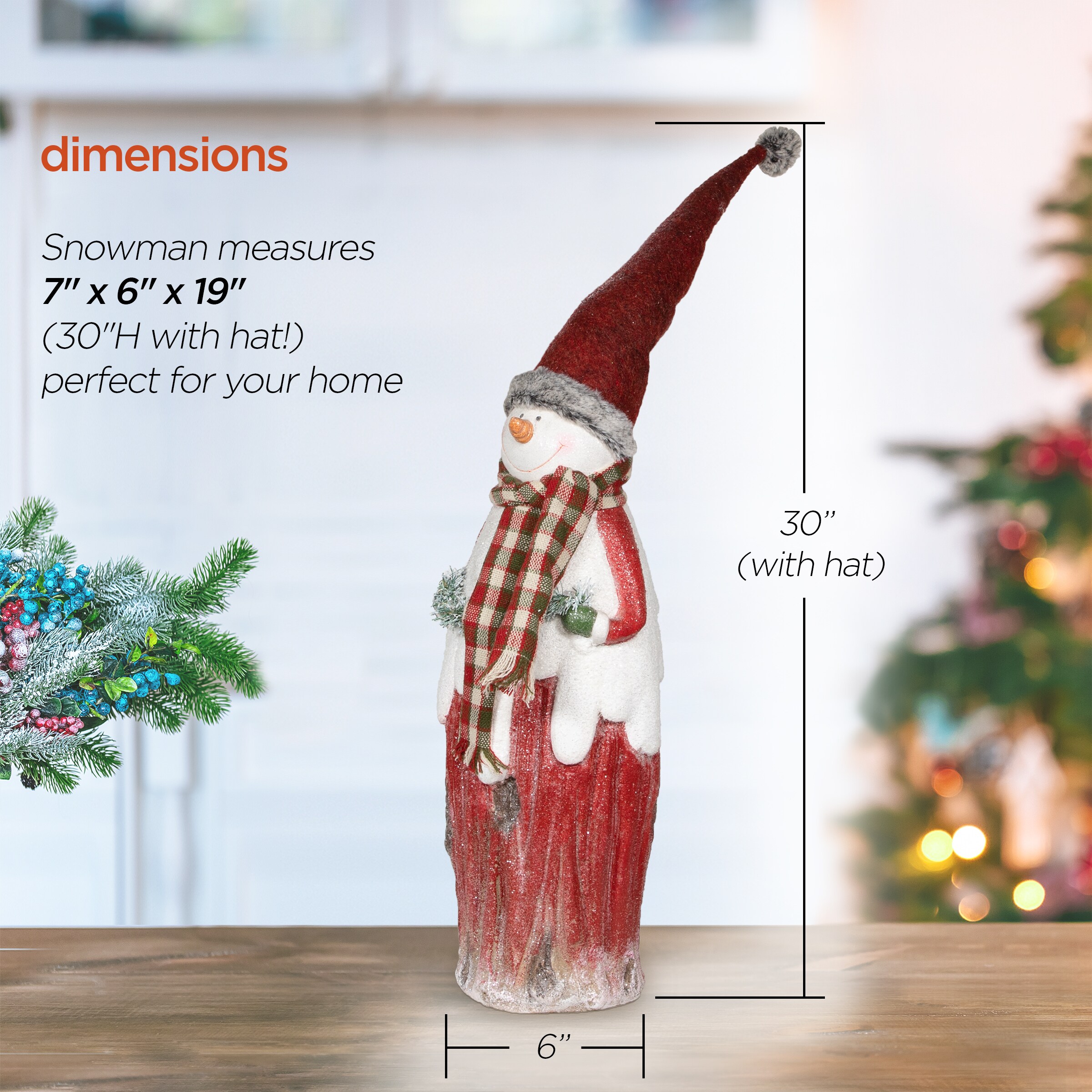 Alpine Corporation WTJ220 Table-Christmas-Decorations - View #3