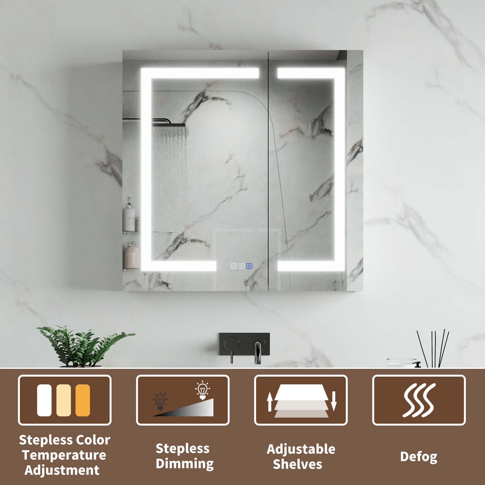 Forclover JV3M-3030T Bathroom-Medicine-Cabinets - View #2
