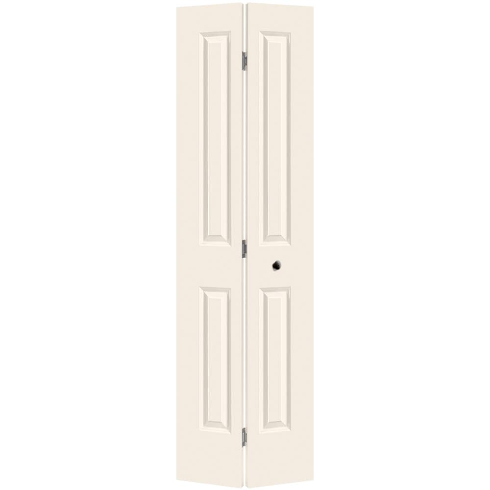 Masonite 1315803 Traditional 24-in x 80-in Moonglow 2-panel square Smooth Hollow core Prefinished Molded composite Closet Bifold Door ( Hardware Included )