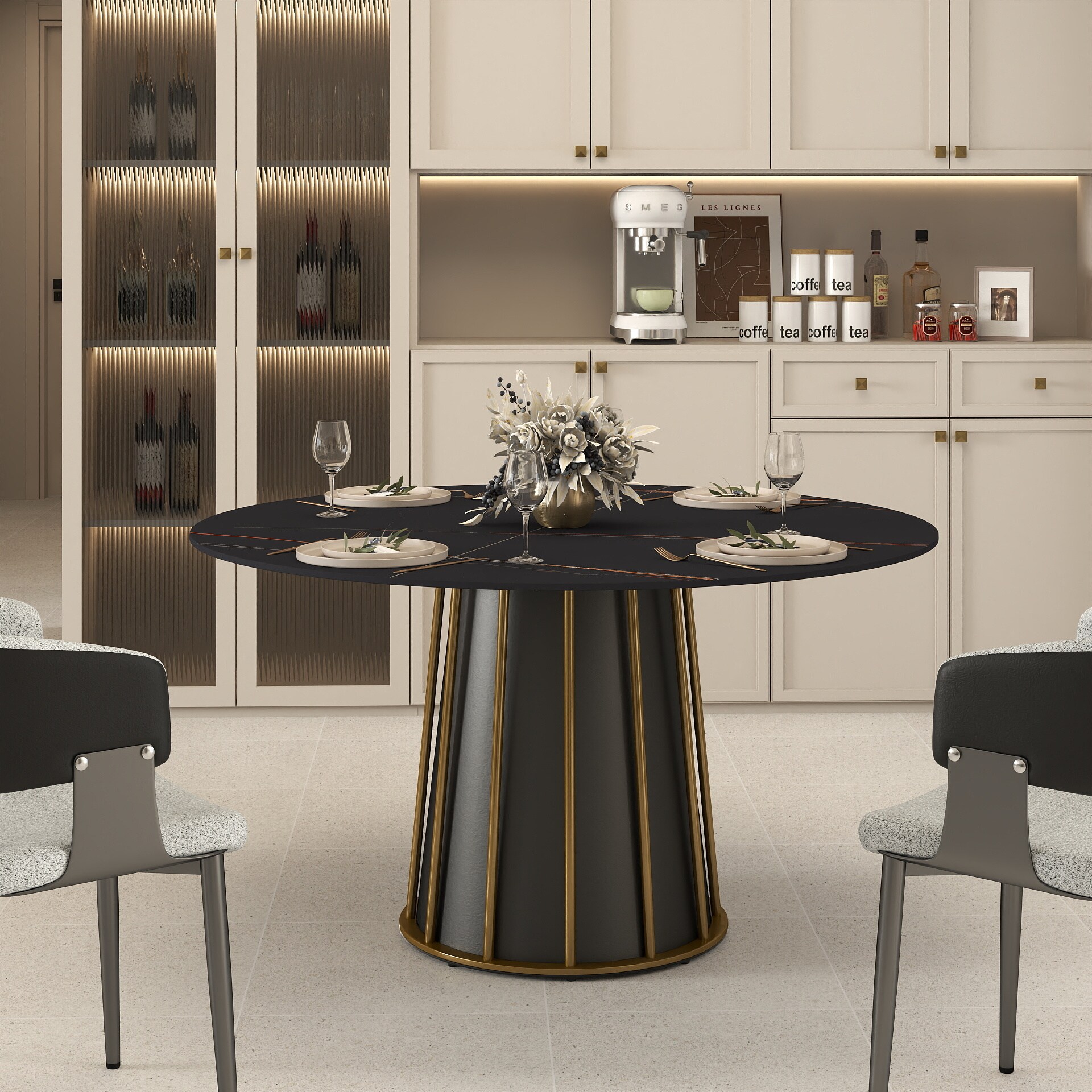 BuotiqHom DH-AT-135B-4B Dining-Tables - View #2
