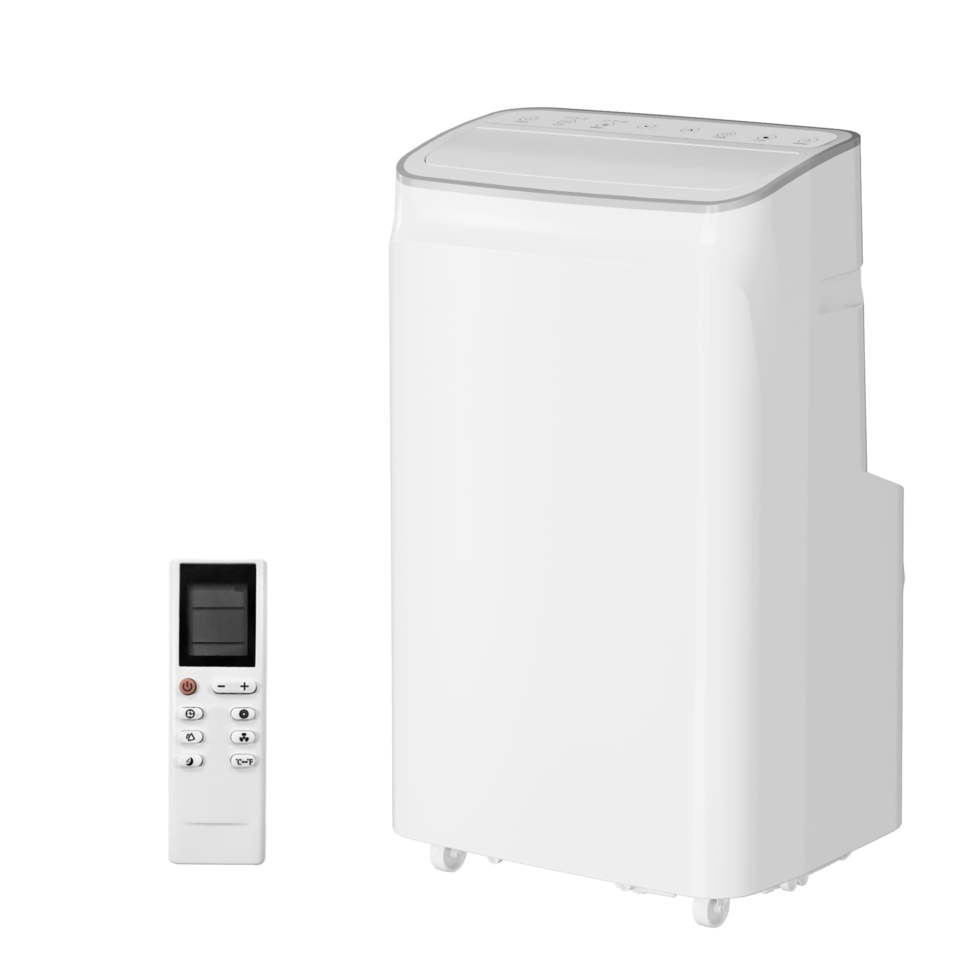 Idealhouse 12000 BTU Portable Air Conditioner 3 in 1 Standing AC Unit Cools up to 550 Sq Ft with Dehumidifier and Fan Remote LED Touch Panel Sleep Mode Window Kit Quiet Operation White Top