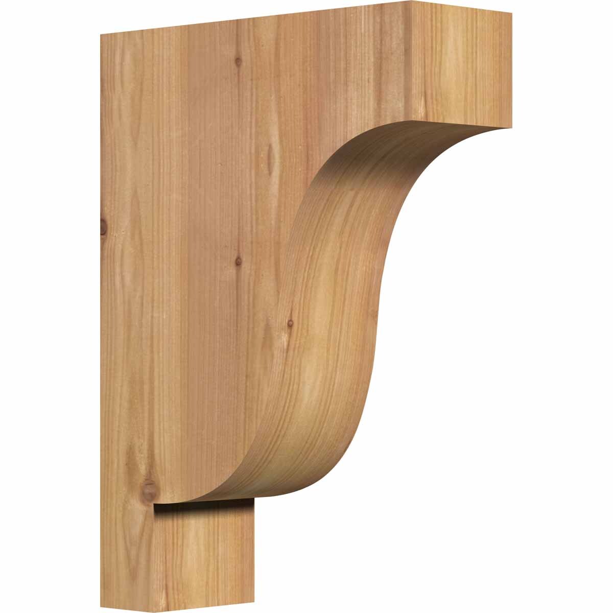 Ekena Millwork COR04X10X14NEW00SWR 3.5-in x 10-in x 14-in Newport Unfinished Western red cedar Wood Paintable/Stainable Corbel