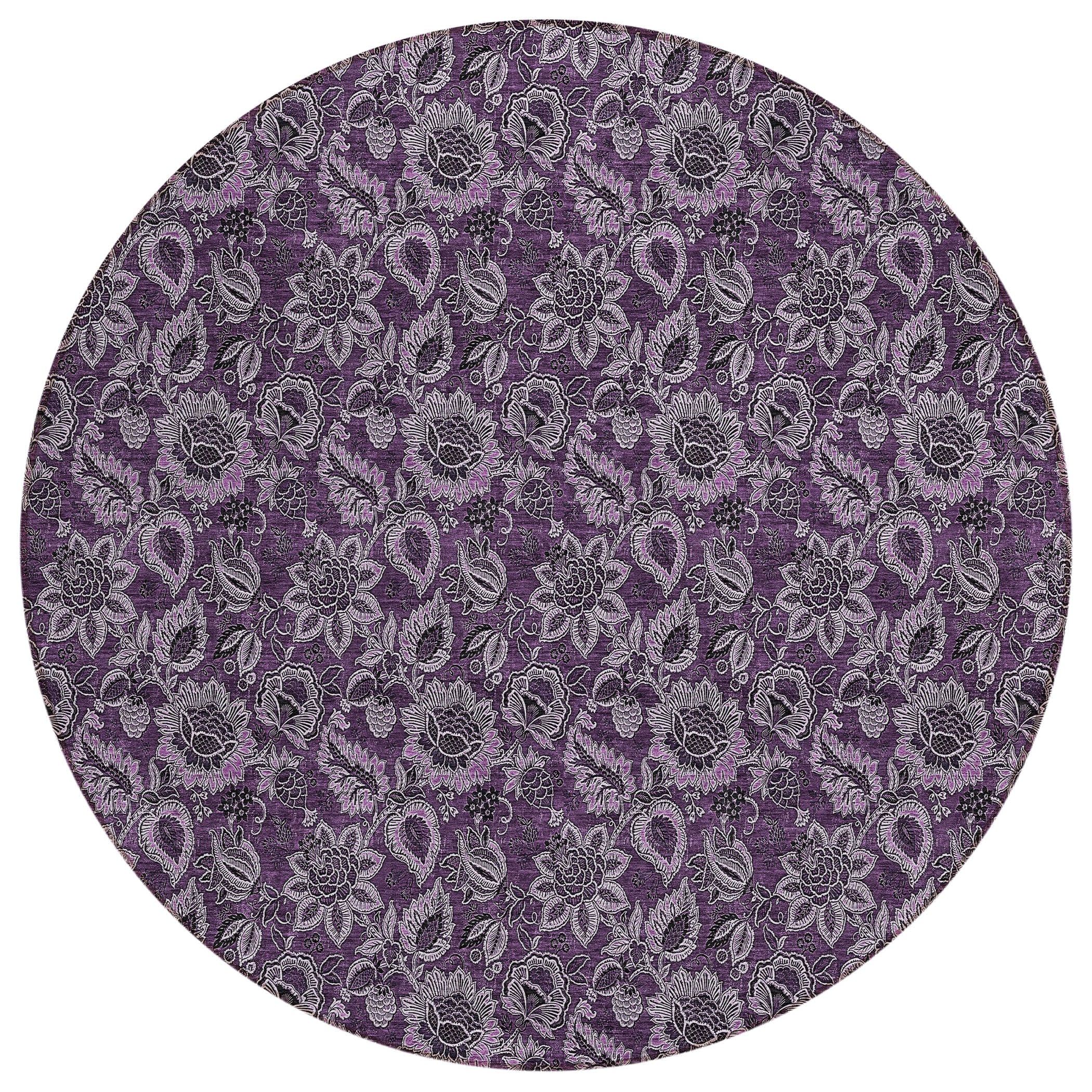 Addison Rugs ACN661EG8RO Chantille ACN661EG 8 x 8 (ft) Polyester Gold Round Indoor/Outdoor Geometric Machine washable Area rug