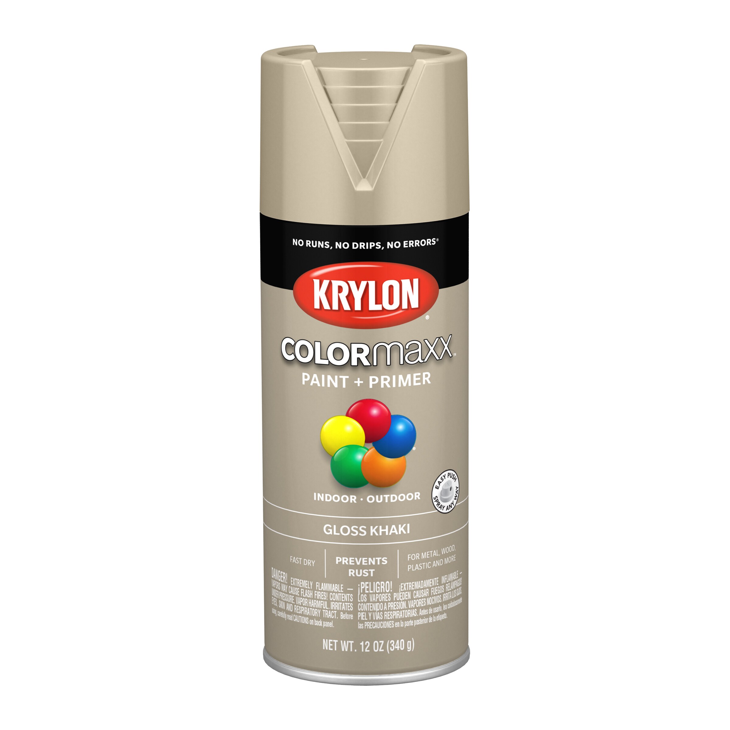 Krylon Satin Leather Brown Spray Paint and Primer In One (NET WT. 12-oz )  at