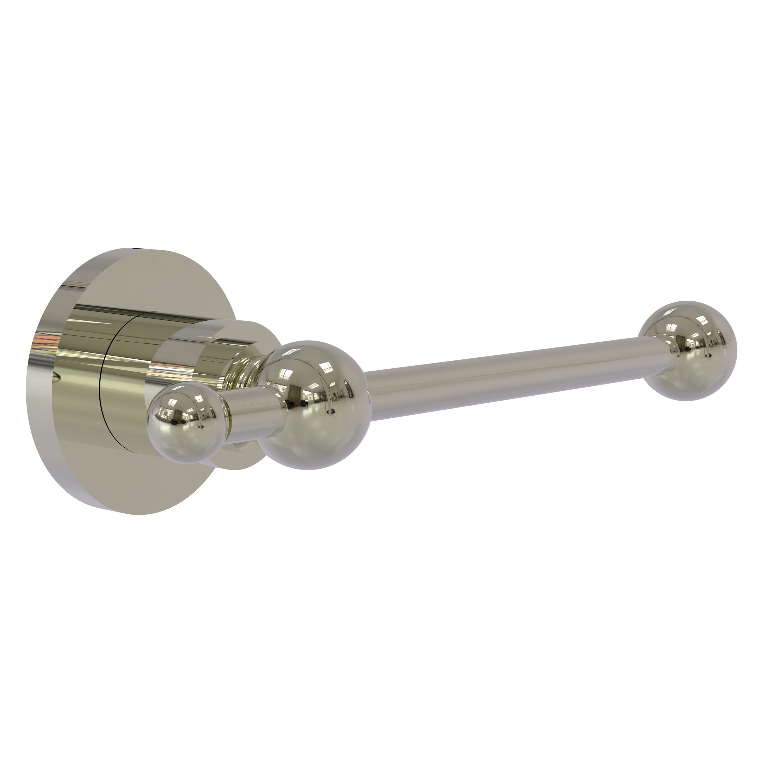 Allied Brass AP-24E-PNI Astor Place Polished Nickel Wall mount Single post Toilet Paper Holder 1 -Rolls with Storage