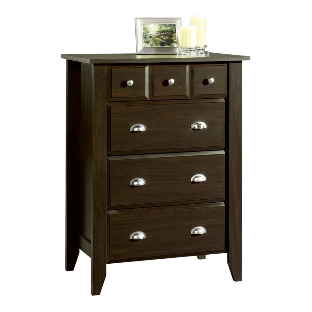 Sauder Shoal Creek Jamocha Wood 4 Drawer Chest in the Accent Cabinets department at Lowes