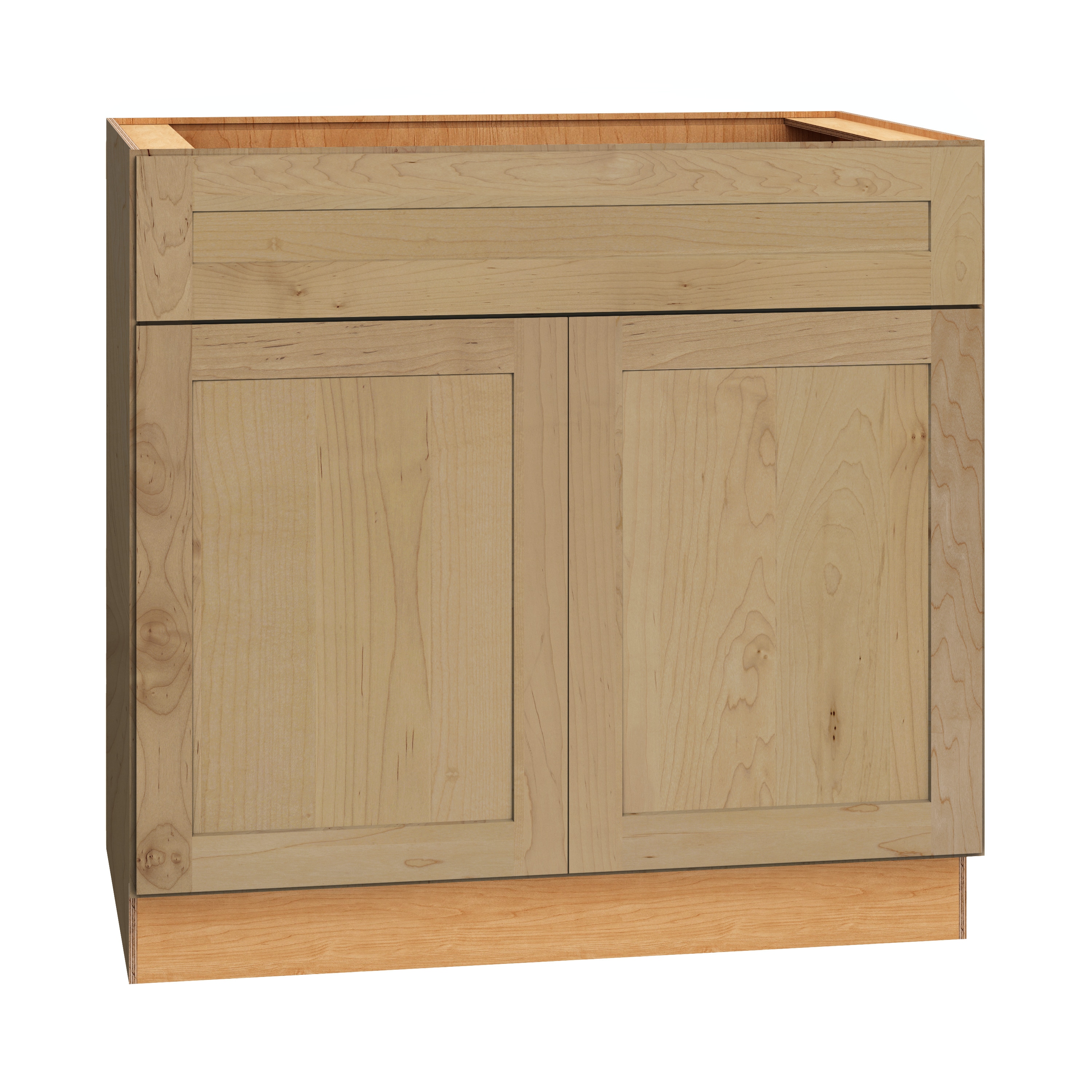 Diamond Express 62K-SB36 Jamestown 36-in W x 34.5-in H x 24-in D Coastline Brown Sink Base Fully assembled Plywood Cabinet (Recessed Panel Shaker)
