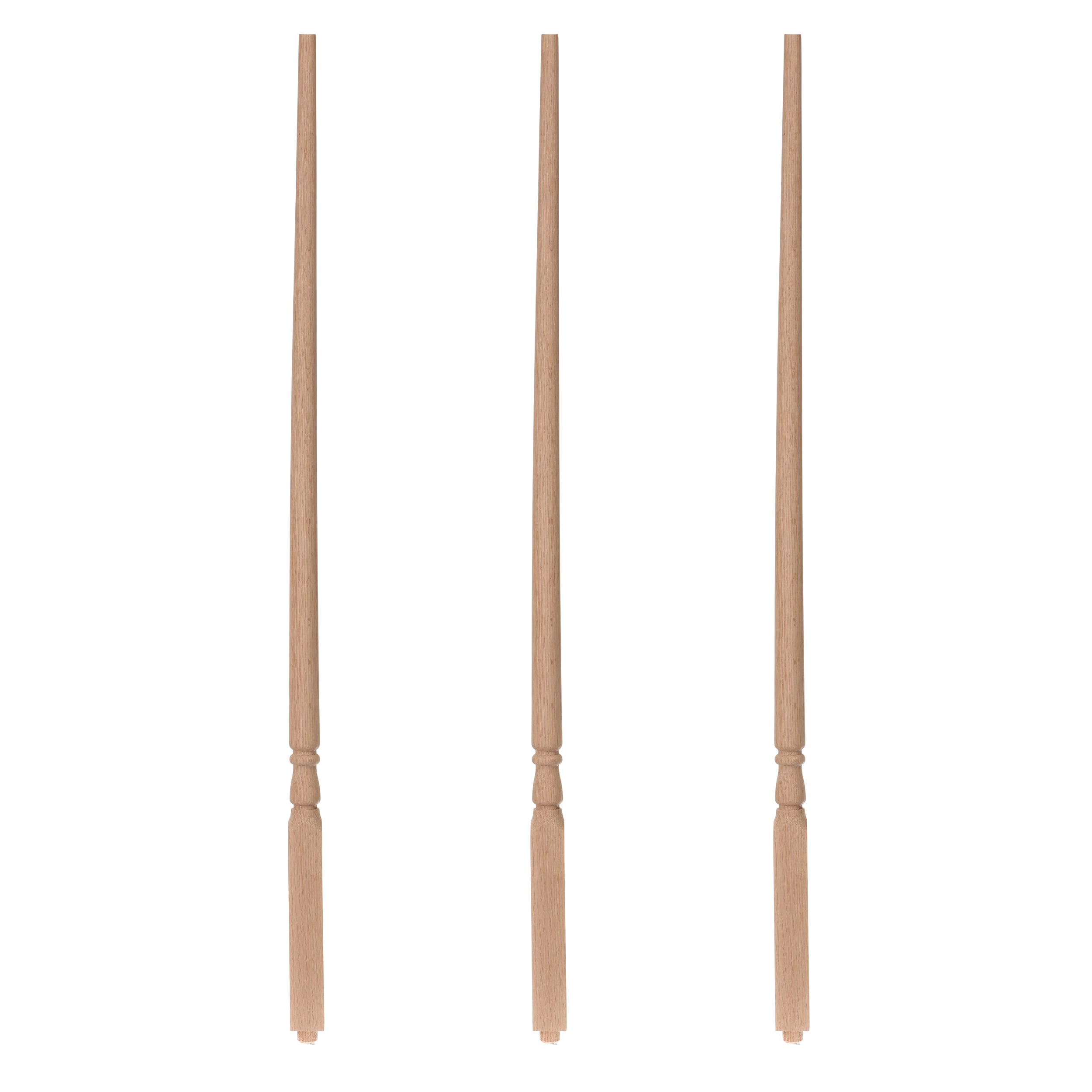RELIABILT WG501541OAK 41-in x 1.25-in Classic Natural Red Oak Pin Top Turned Stair Baluster (3-Pack)