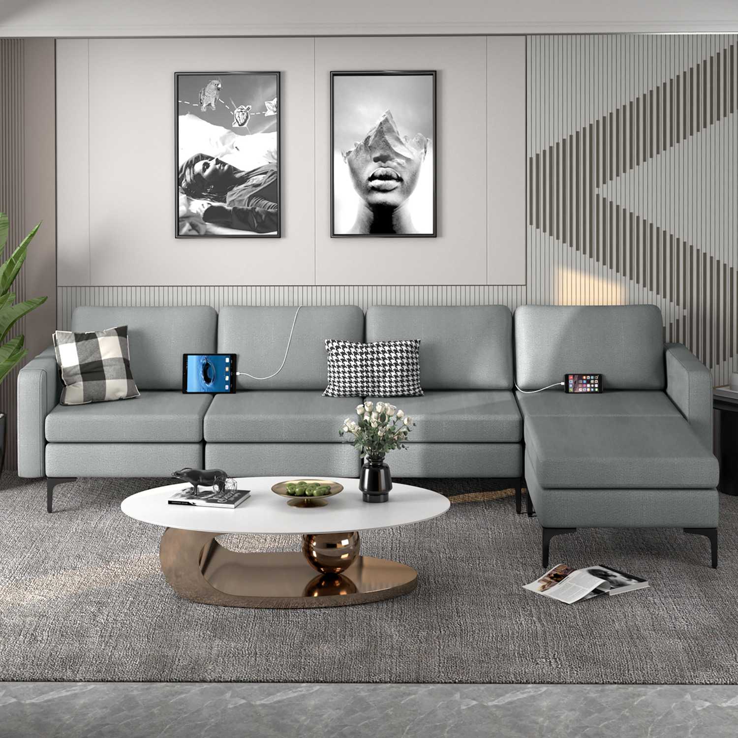 Costway CSHY004925 Sofas-Loveseats - View #2