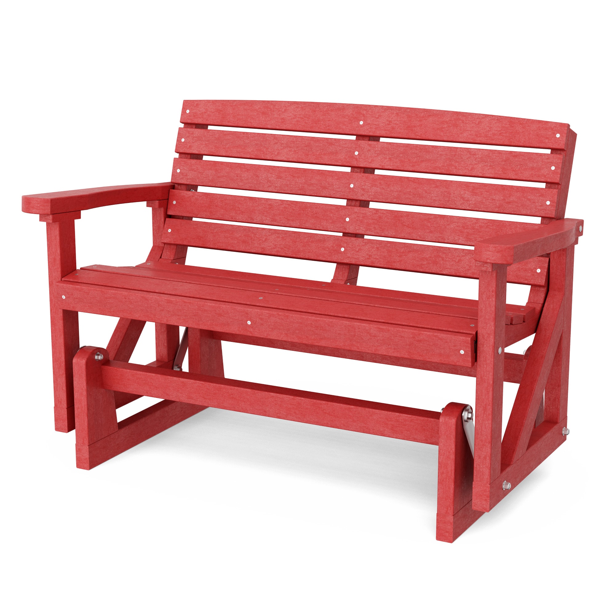 Wildridge LCC-209-CR Classic 2 -person Cardinal Red HDPE Outdoor Glider
