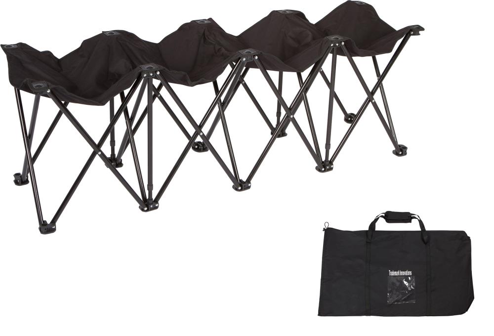Trademark Innovations Polyester Black Folding Tailgate Chair
