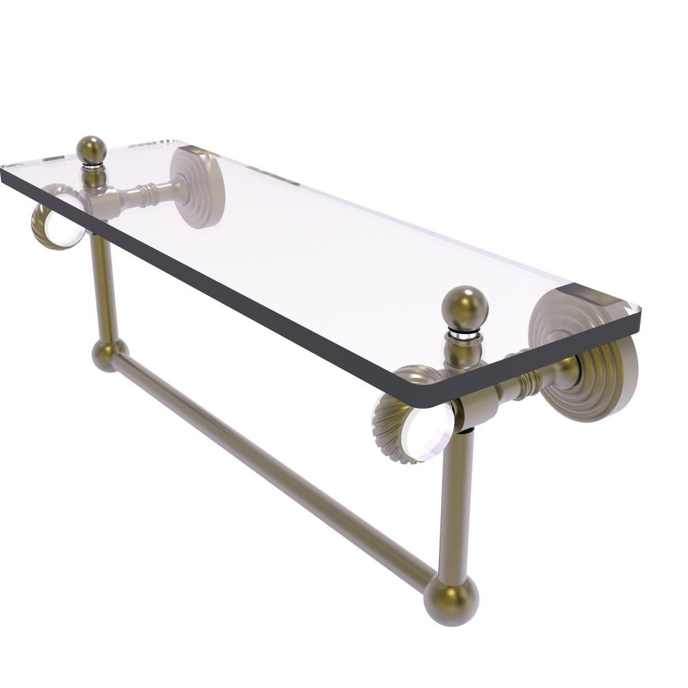 Allied Brass PG-1TBT-16-ABR Pacific Grove Antique Brass Wall mount Bathroom Shelf ( 16-in x 6.4-in x 5-in )