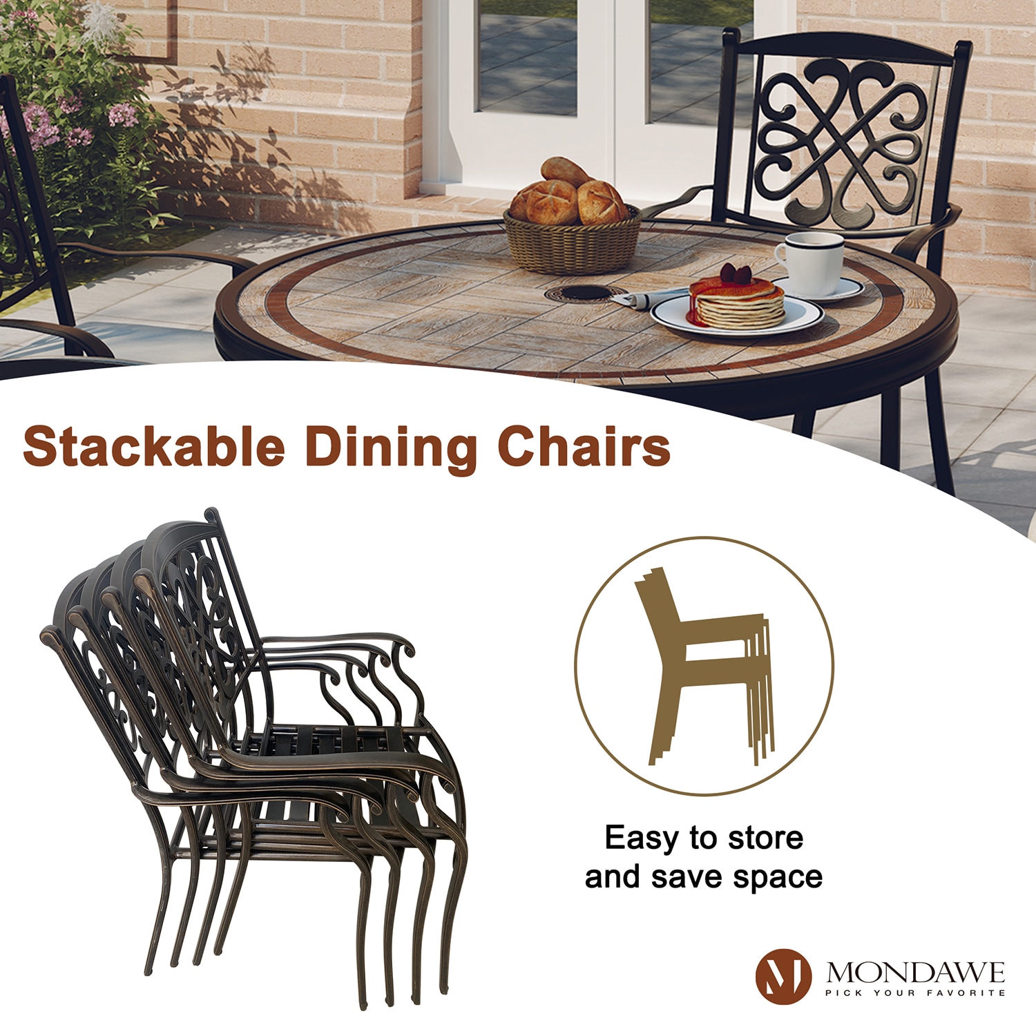 Mondawe MO1026BE-B Patio-Dining-Sets - View #4