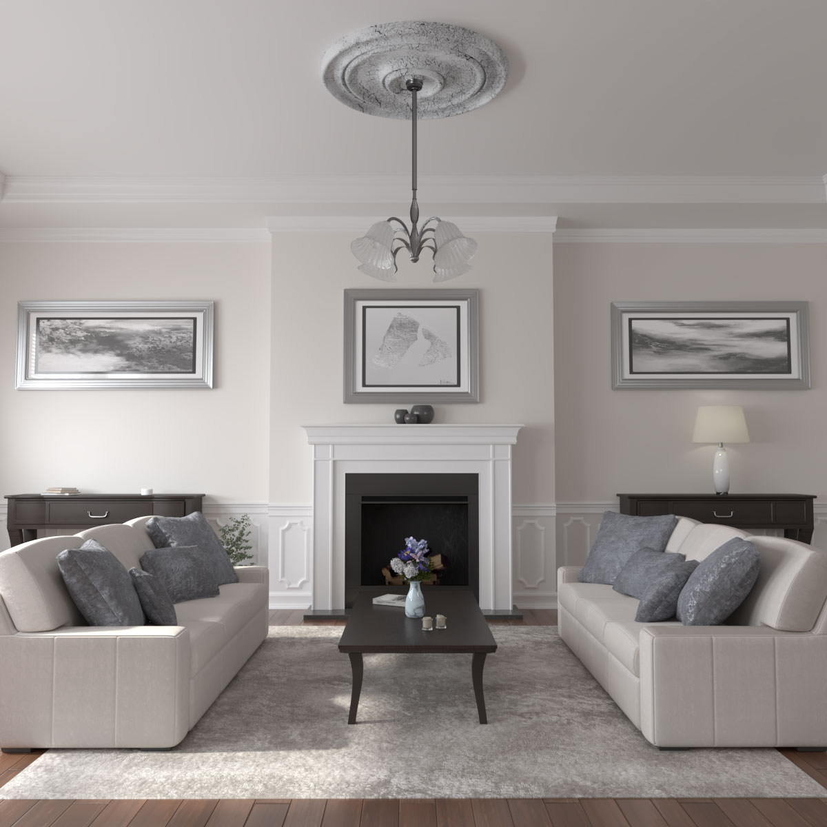 Ekena Millwork CM54TCLUWC Ceiling-Medallions - View #4