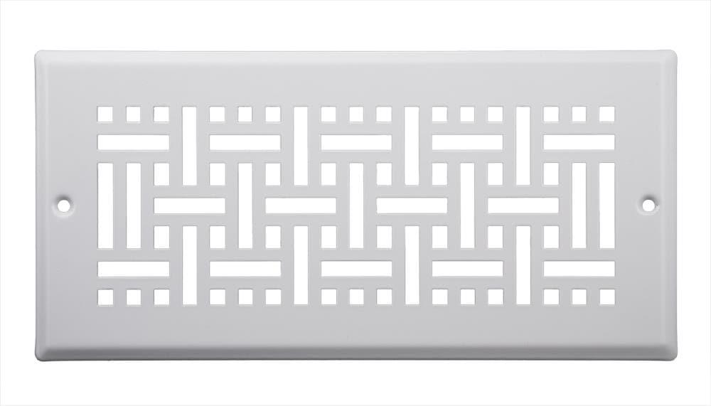 Accord AMSWWHB106 10-in x 6-in 1-way Steel White Sidewall/Ceiling Register