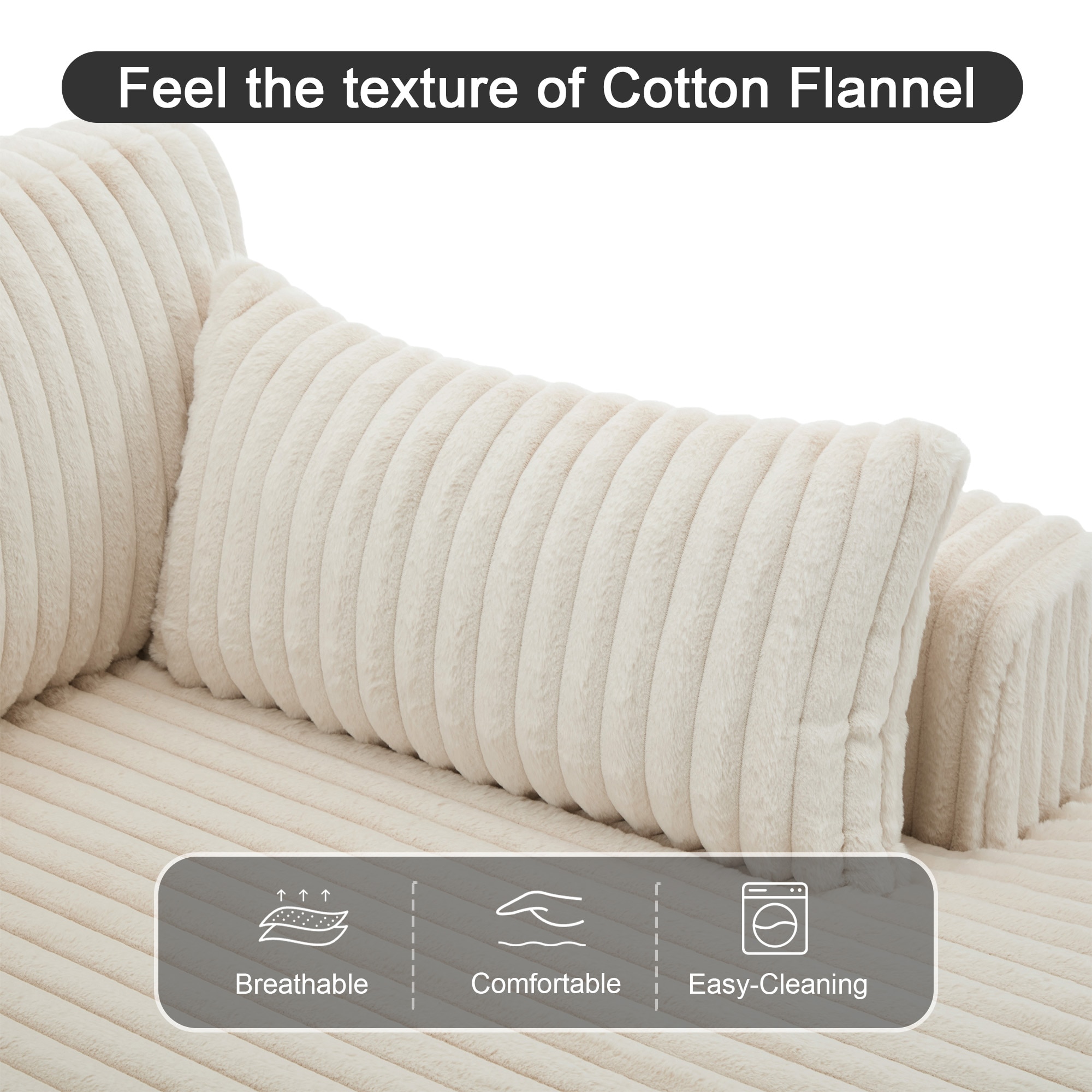 Dreamsidea LS-CS02F-RH WHI-L-R Sofas-Loveseats - View #5